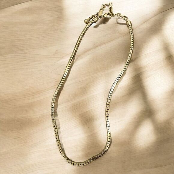 Vintage Gold Perry Lane Link Pendant Necklace Bracelet Matching Set - Picture 3 of 6